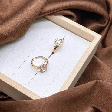 Кольцо Xuping Jewelry 951532490 размер 16 титан, нержавеющая сталь, пластик, золотистый