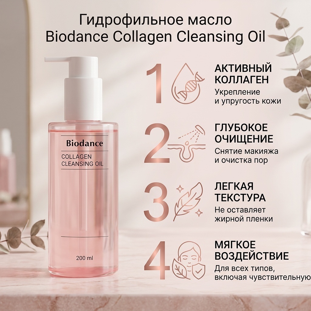 Biodance Collagen Cleansing Oil гидрофильное масло 200 мл