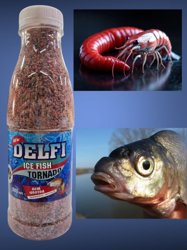 TAIFUN Taifun Прикормка Delfi Ice Fish Лещ,плотва гаммарус и мотыль Гаммарус и мотыль 0.5 кг