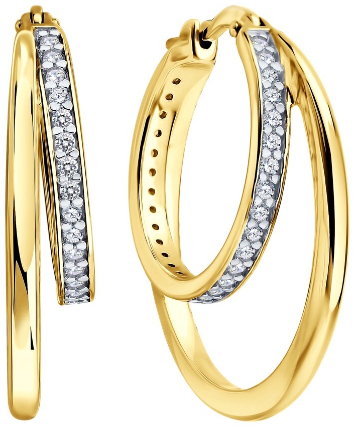 Серьги SOKOLOV 93022586 вес 7.26 г серебро, фианит