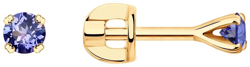 Серьги SOKOLOV 626562 вес 1.19 г золото, танзанит