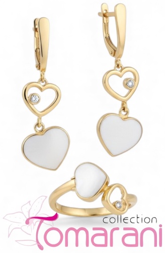 Tomarani collection TC_WhiteChprd_16.5размер_3 вес 5.75 г золото, фианит