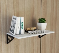 Полка Sky Loft Альфа, 54.8х30x1.6 см, черный, светло серый