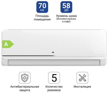 AUX ASW-H24A4/FXR1 белый + монтажный комплект