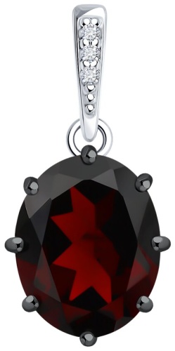 Подвеска Diamant V43122 вес 1.14 г серебро, фианит