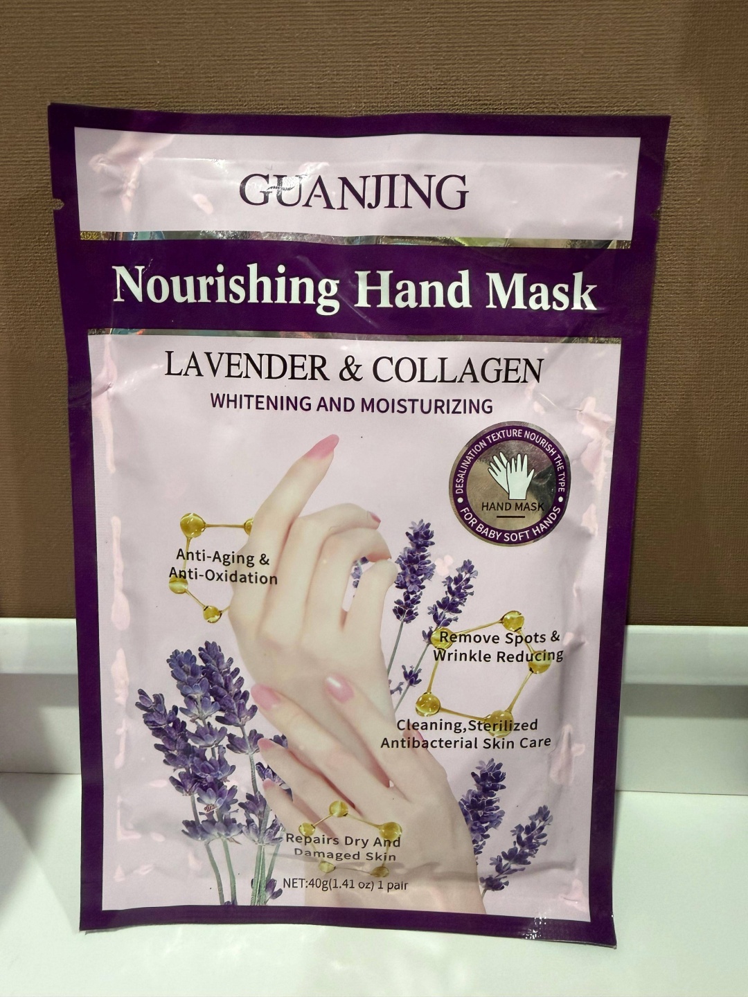 Guanjing перчатки для рук Lavender Collagen 1 пара