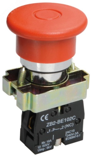 IEK кнопка BBG80-BT-K04, красный