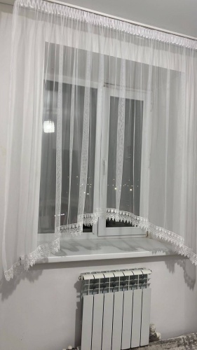Занавеска A Brand 300x160 см 1 шт, сетка, белый