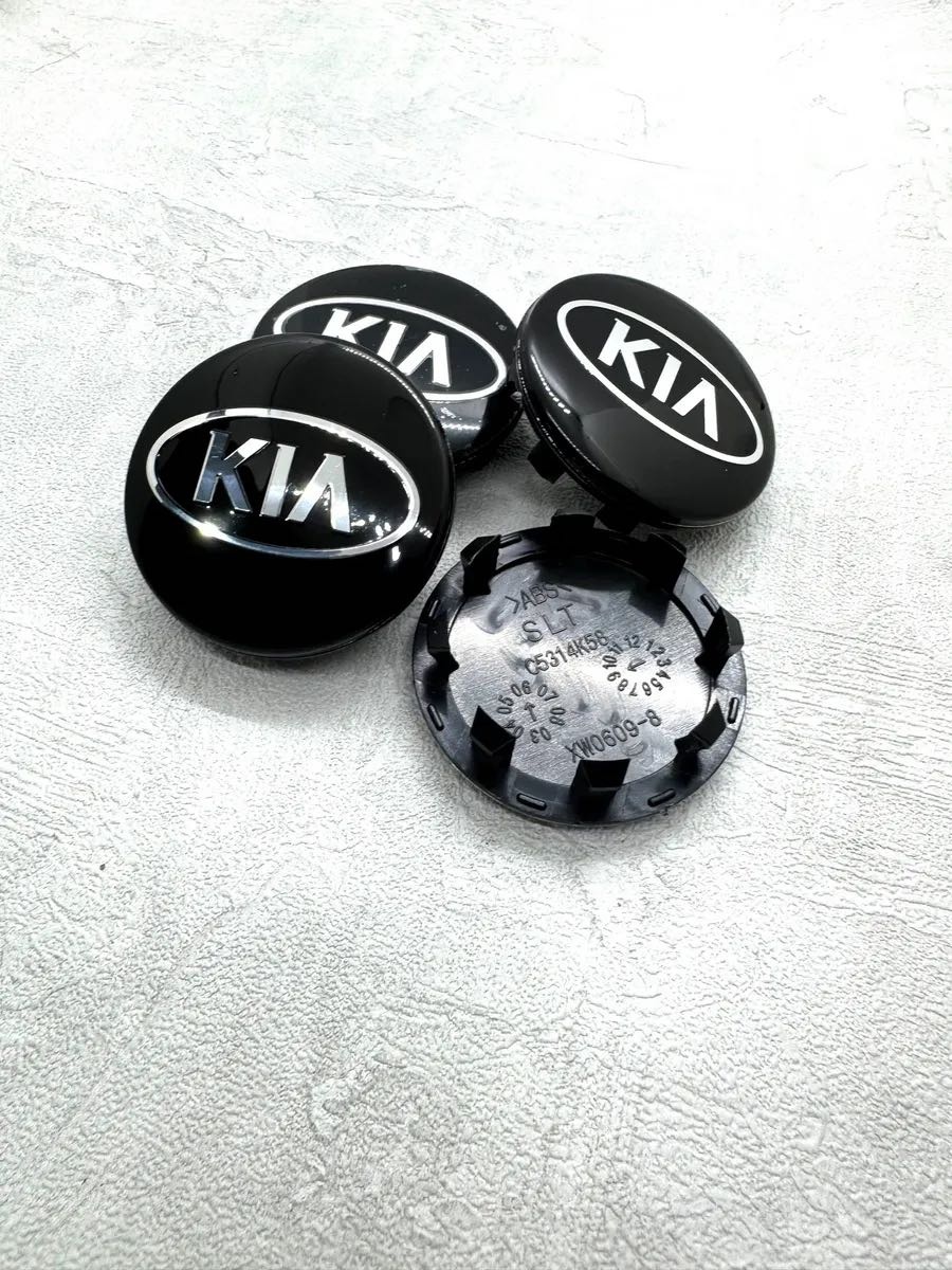 Kia 58/49mm заглушка 17 черный 4 шт для легкового автомобиля
