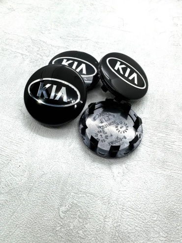 Kia 58/49mm заглушка 17 черный 4 шт для легкового автомобиля