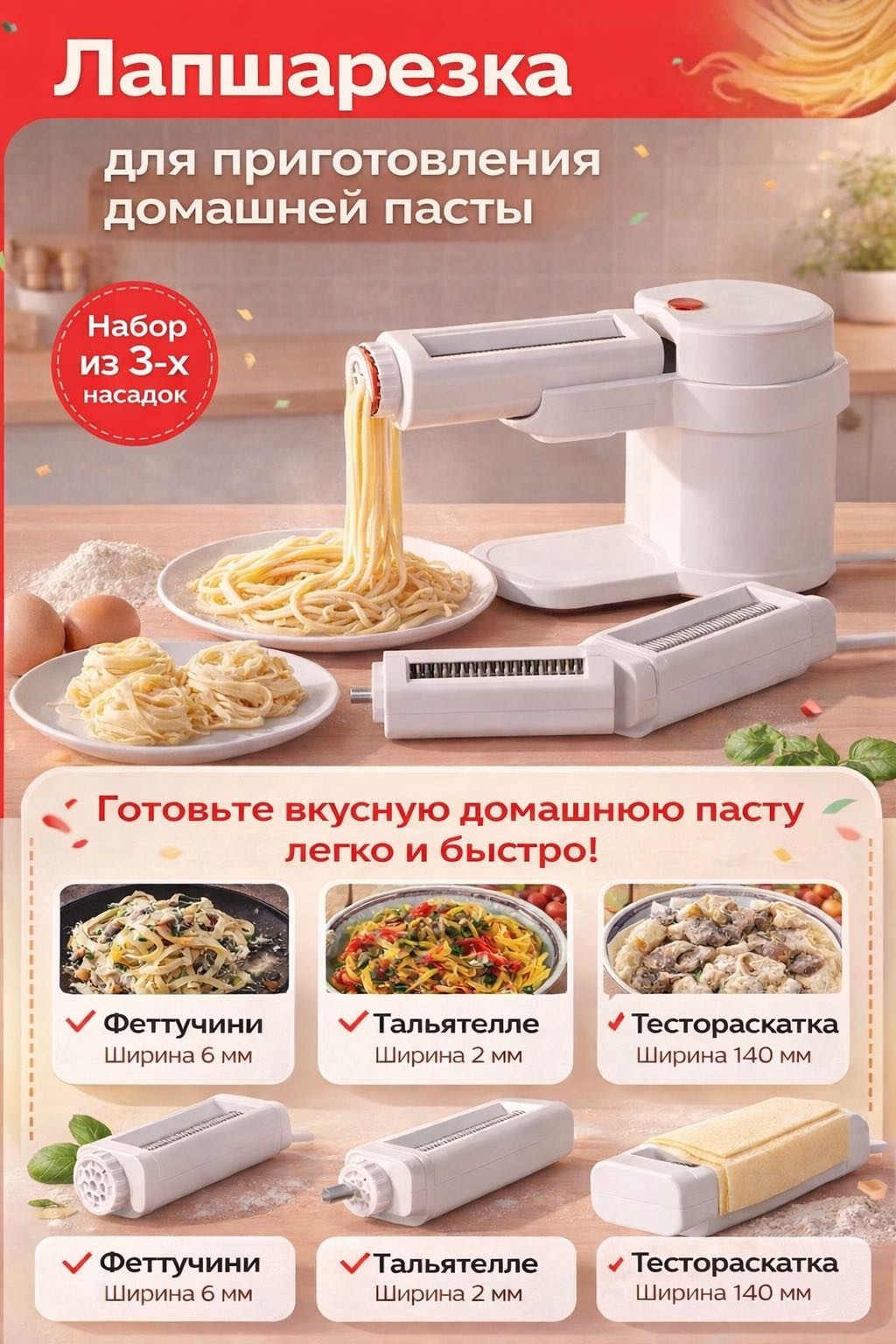 Лапшерезка 30439530_910607032 электрическая