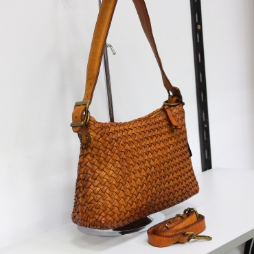 Сумка кросс-боди Genuine Leather натуральная кожа рыже-коричневый