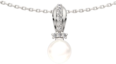 Колье Lucente Silver ZO-0550132_50 длина 50 см вес 2.82 г серебро, фианит, жемчуг