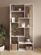 Стеллаж напольный , 90x21x180 см, белый