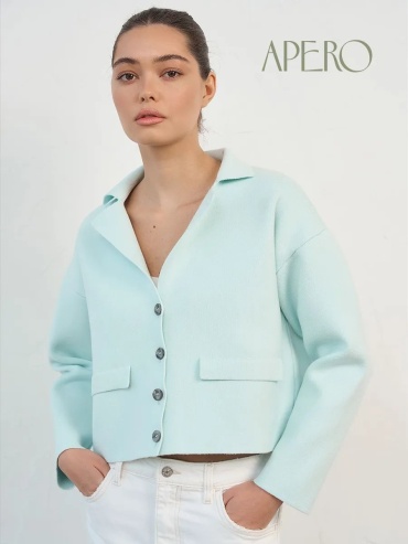 Пиджак APERO knit&home бирюзовый