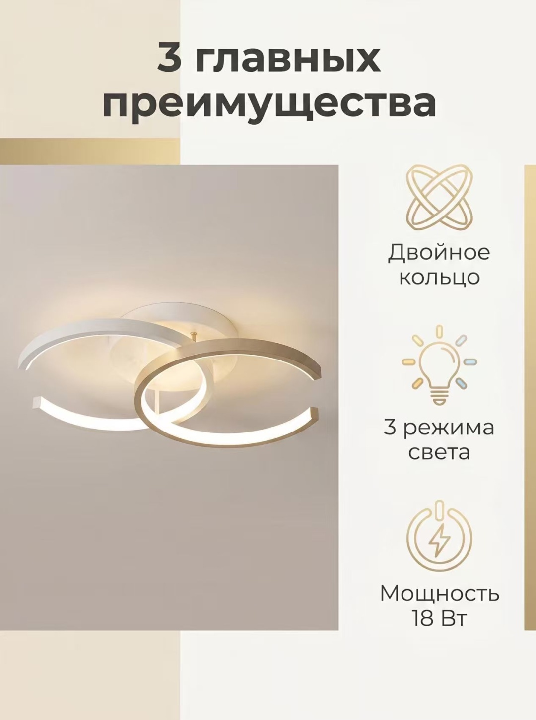 Люстра потолочная Element-5 LED, кол-во ламп: 2 шт