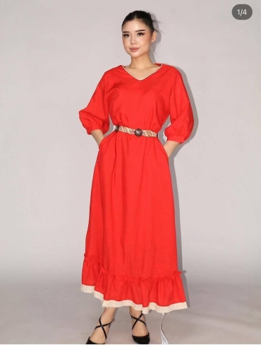 Повседневное платье FASHION красный