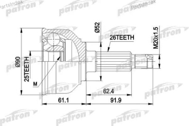 PATRON шрус наружный PCV1042