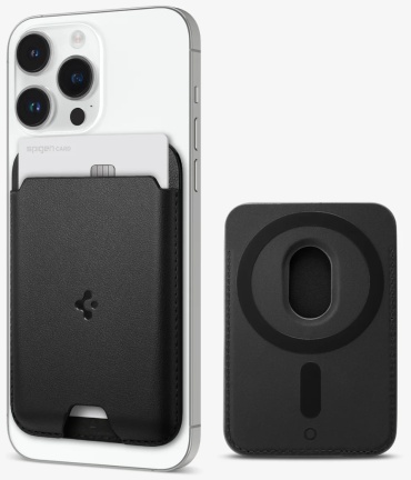 Картхолдер Spigen экокожа черный