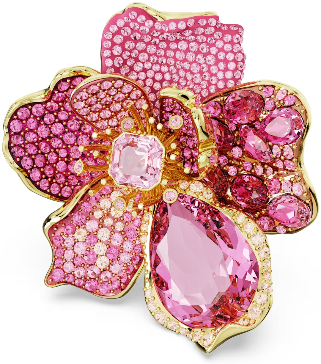 Кольцо Swarovski размер 17.2 ювелирный сплав, кристаллы Swarovski