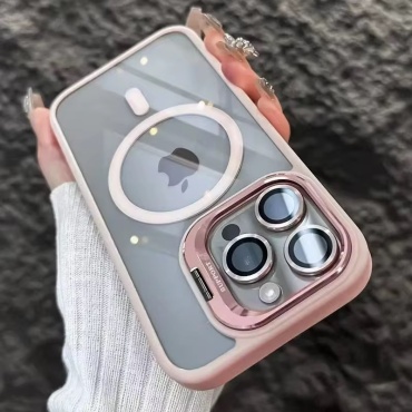 Чехол Gadget&Tail для Apple iPhone 16 розово-прозрачный