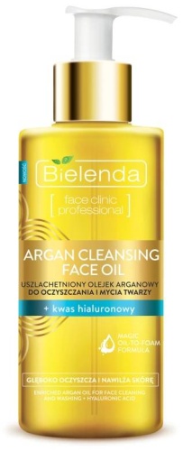 Bielenda ARGAN CLEANSING FACE OIL Масло гидрофильное для умывания с гиалуроновой кислотой гидрофильное масло 140 мл