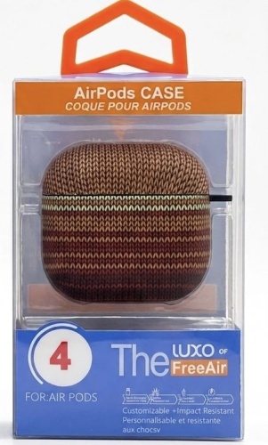 Чехол Luxo для Apple AirPods 4 коричневый