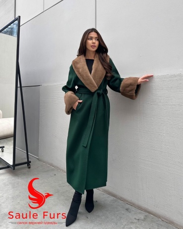 Пальто Max Mara темно-зеленый