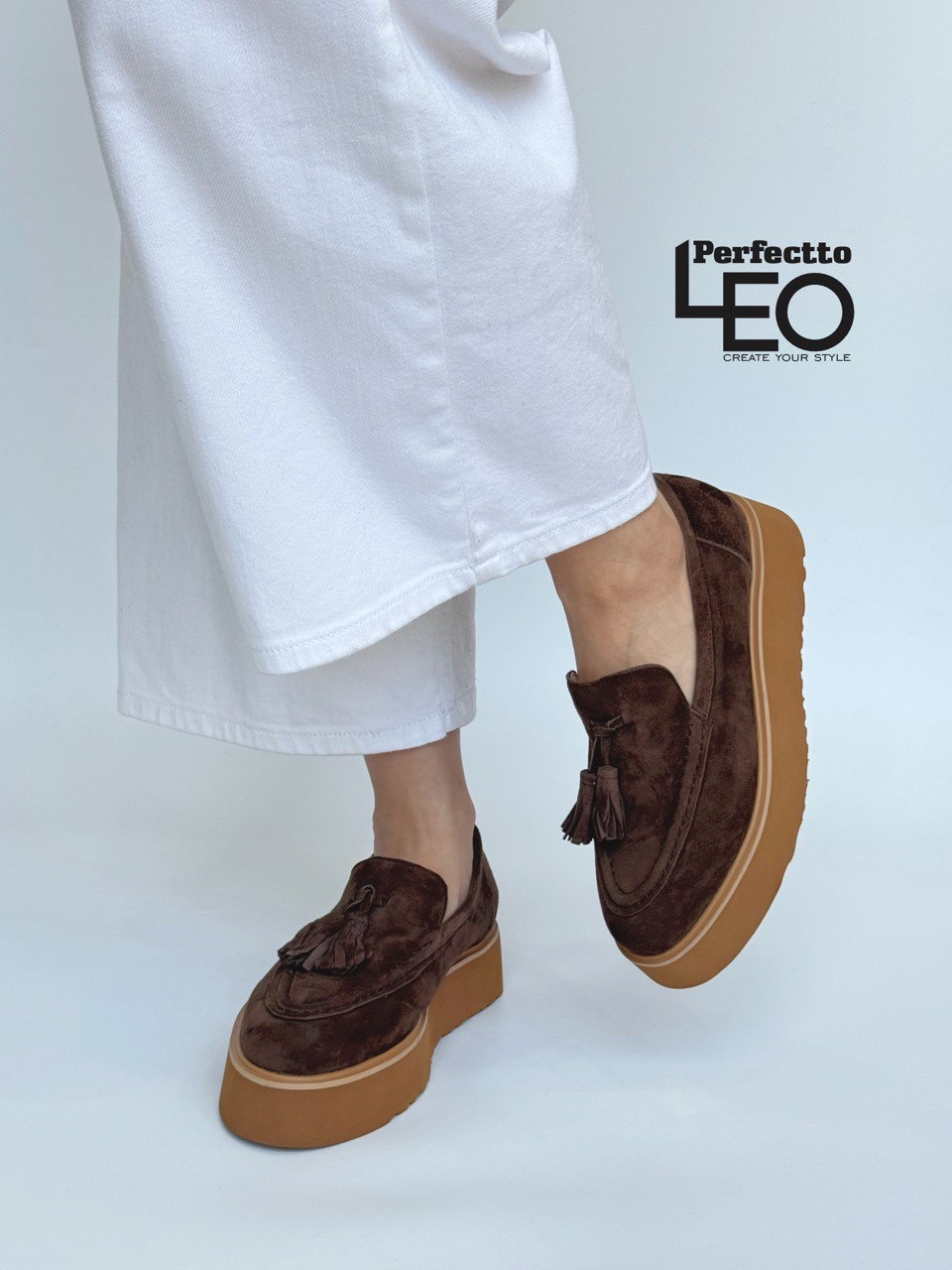 Лоферы LEO темно-коричневый