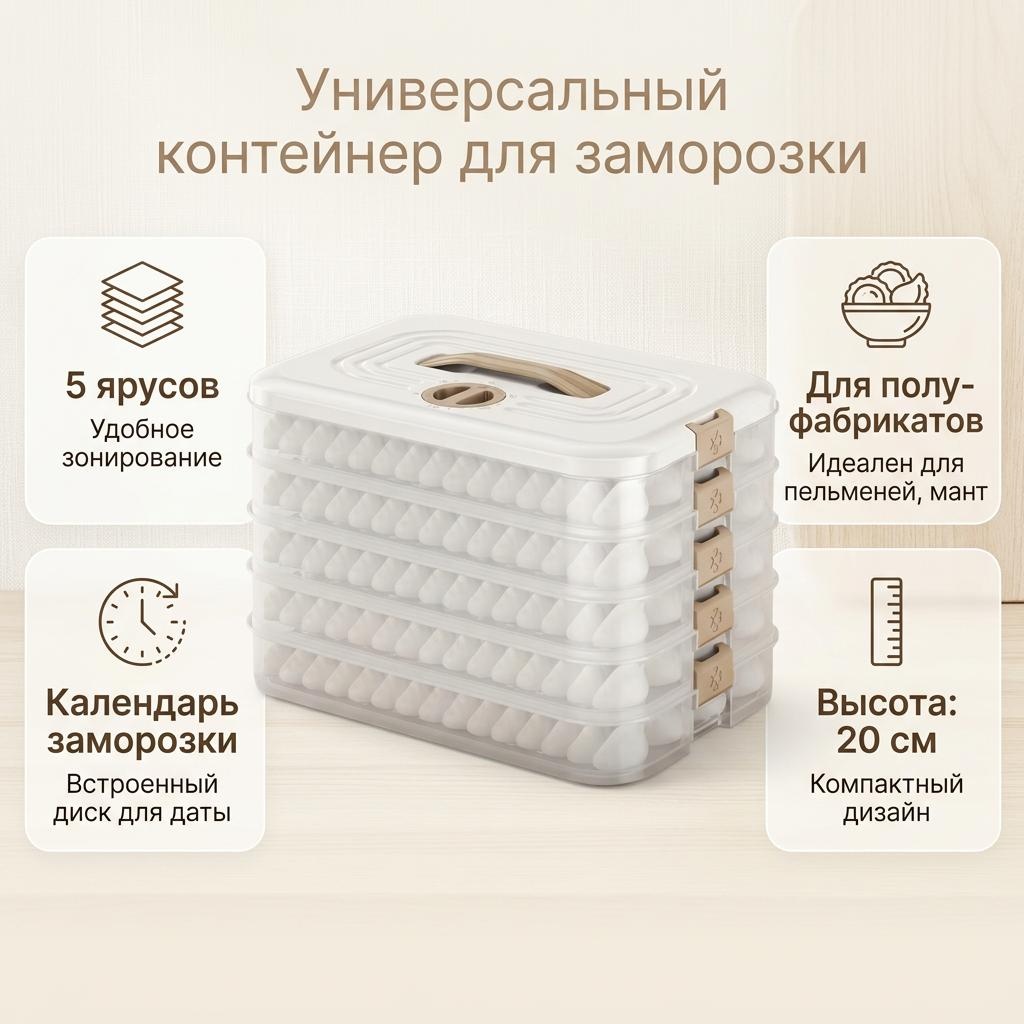 Набор контейнеров Универсальный контейнер для заморозки , пластик