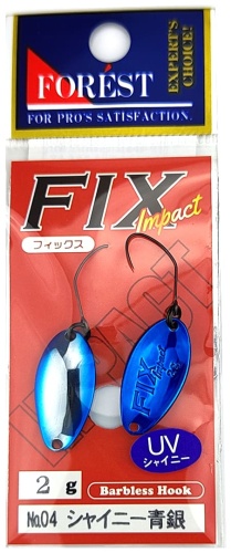 Блесна FOREST Forest Fix Impact 2g 1 шт 22 мм Shiny Blue Silver