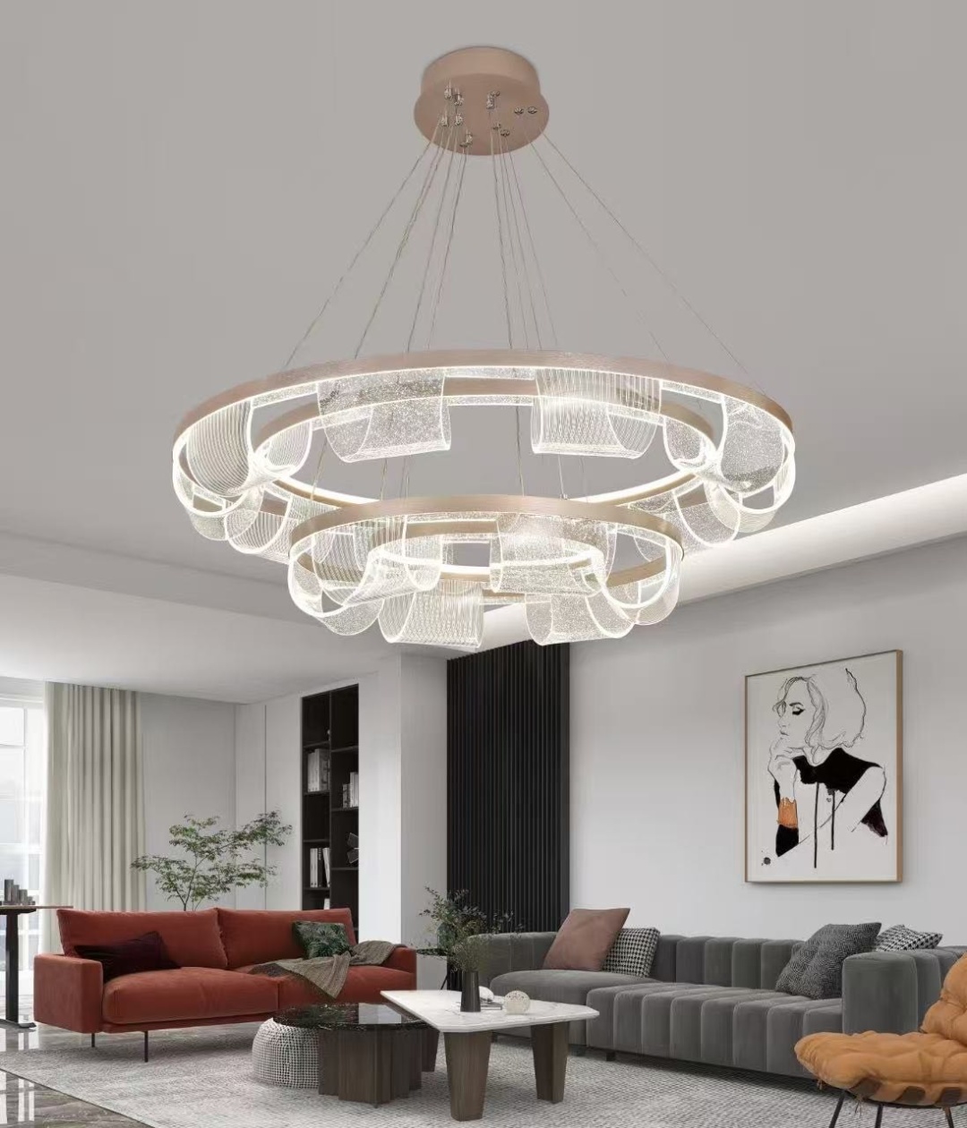 Люстра подвесная Сталкер LED, кол-во ламп: 3 шт