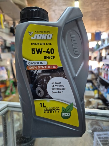 Синтетическое JOKO Моторное синтетическое масло JOKO 5W-40 1 л
