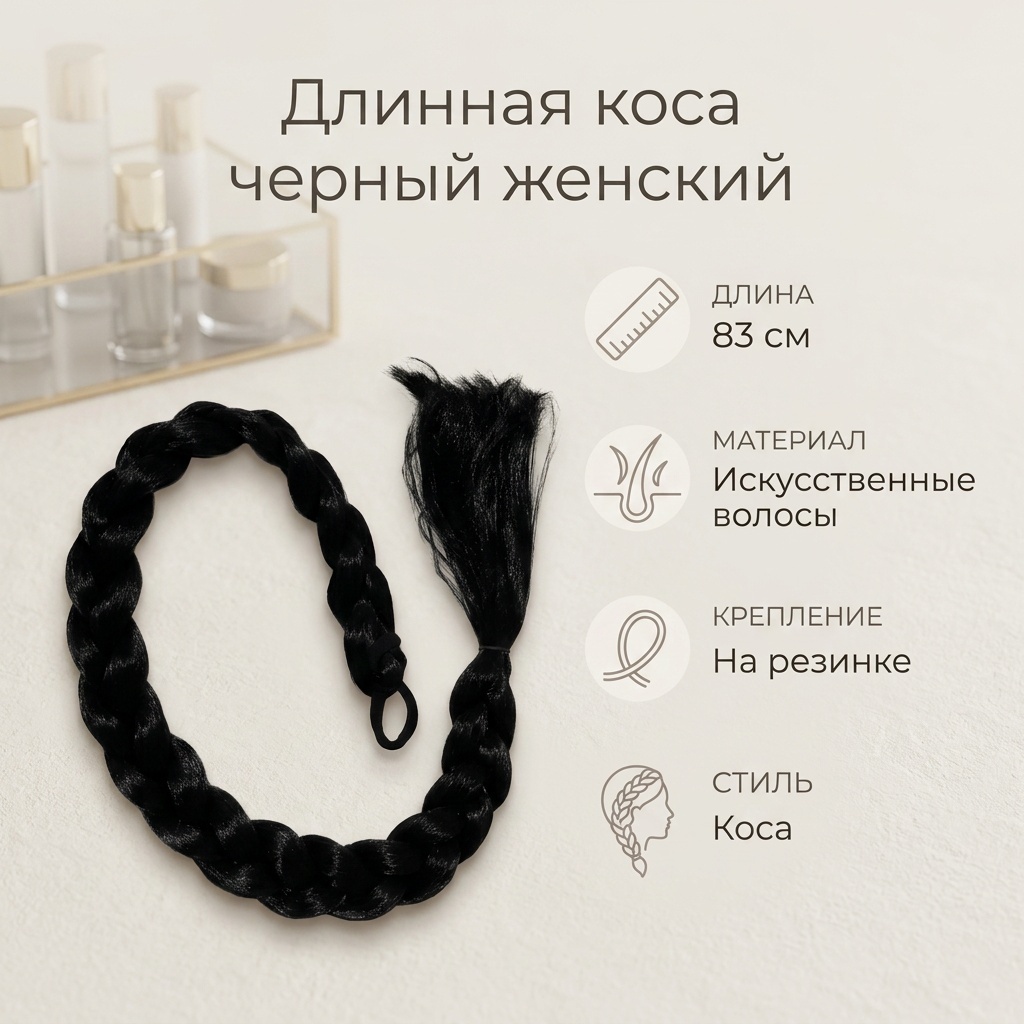 Косички черный женский