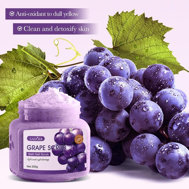 SADOER скраб Grape Exfoliating Cleansing Scrub Cream Виноградный отшелушивающий для тела 350 мл