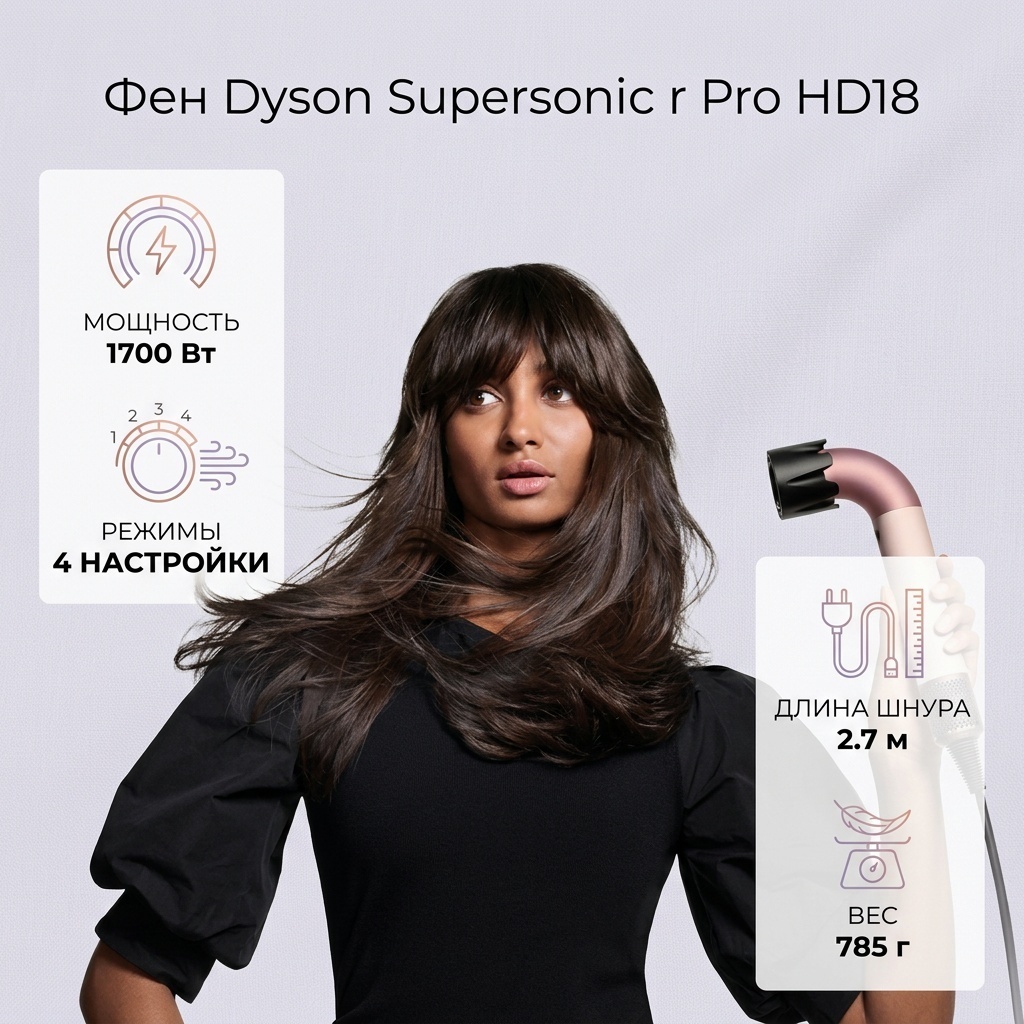 Dyson HD18 Supersonic r Pro фен фиолетовый, сиреневый