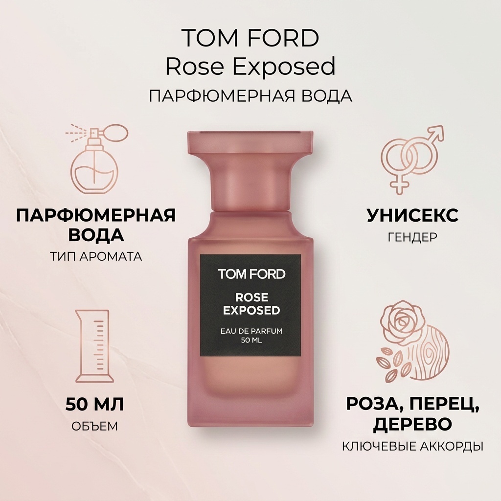 TOM FORD Rose Exposed парфюмерная вода EDP 50 мл, унисекс