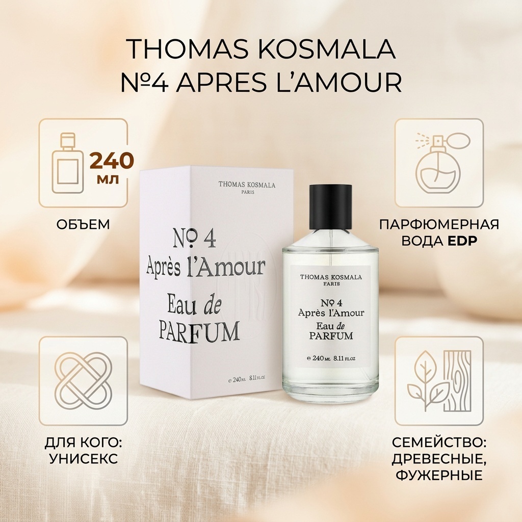 Thomas Kosmala №4 Apres l'Amour парфюмерная вода EDP 240 мл, унисекс