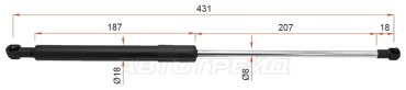SAT ST-65471-9Y000 упор капота для Nissan Teana 2003-2008 черный
