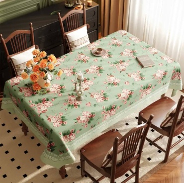 Скатерть DANL 200x140 см, лен, хлопок, 1 шт