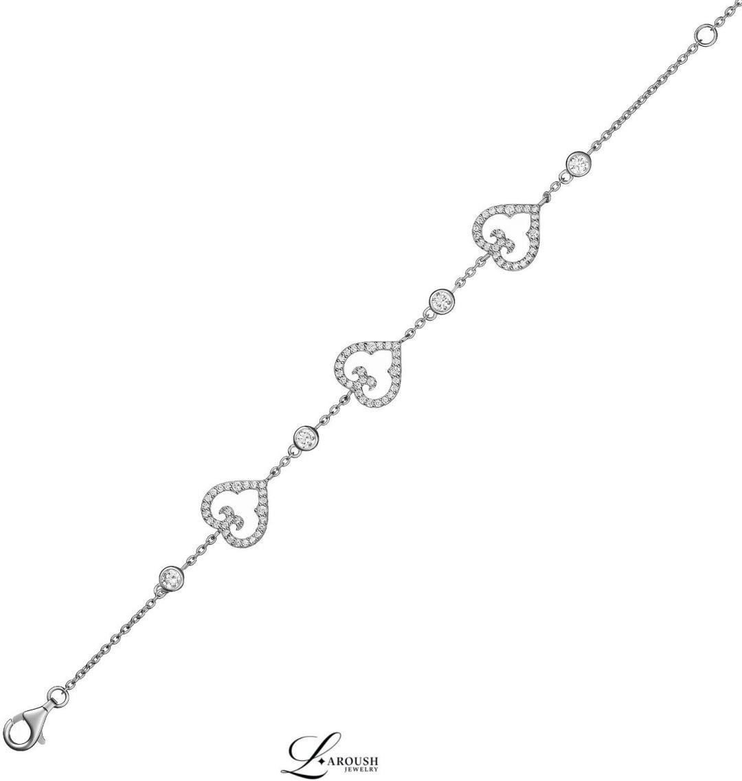 Laroush Jewelry BC009871SSPR001 длина 20 см, вес 6.5 г серебро, плетение якорное