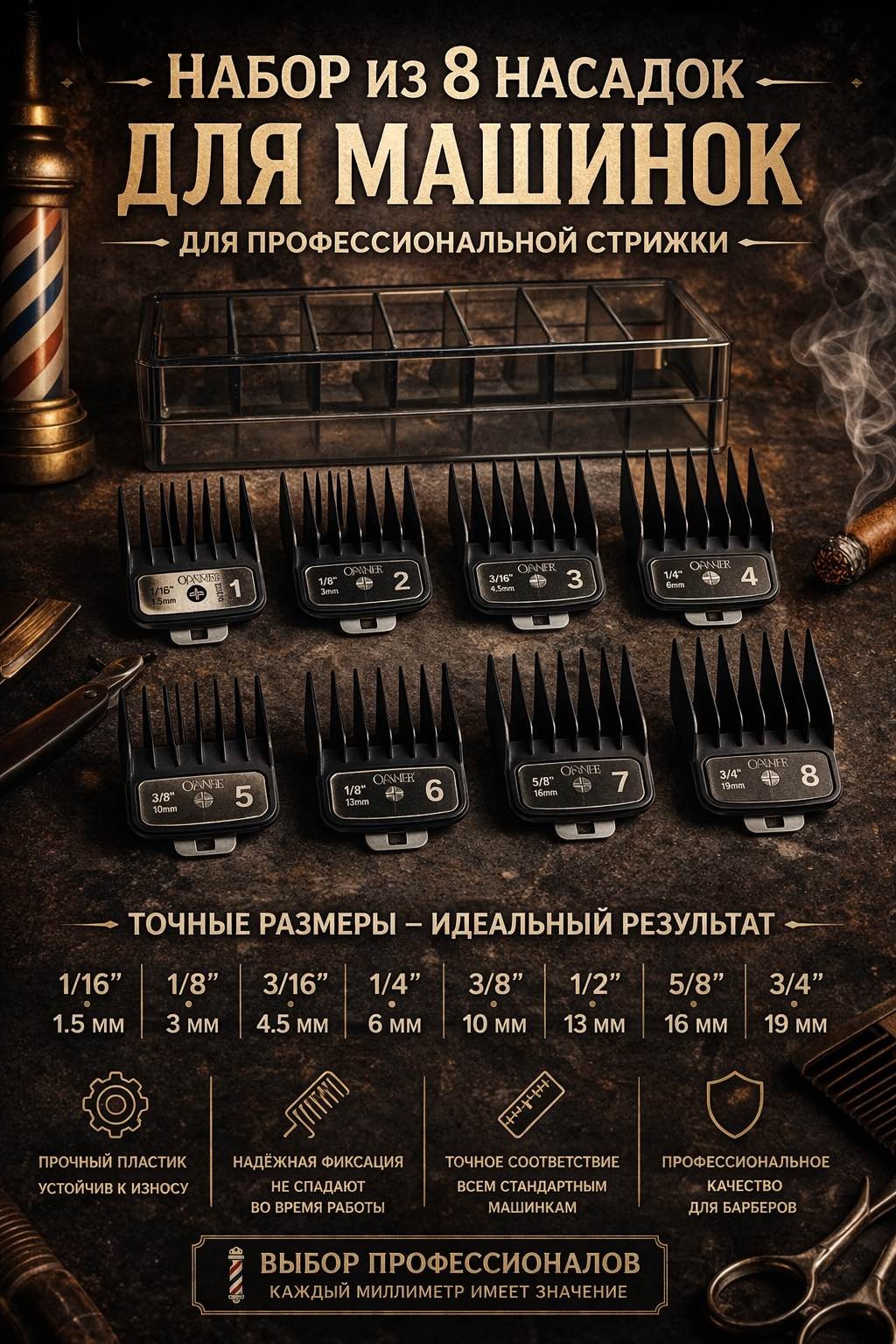 Насадка для машинки CR8 пластик