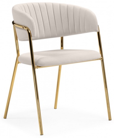 Стул SK Trade Kamelia, 83x57x54 см, бежевый, золотой 1 шт.