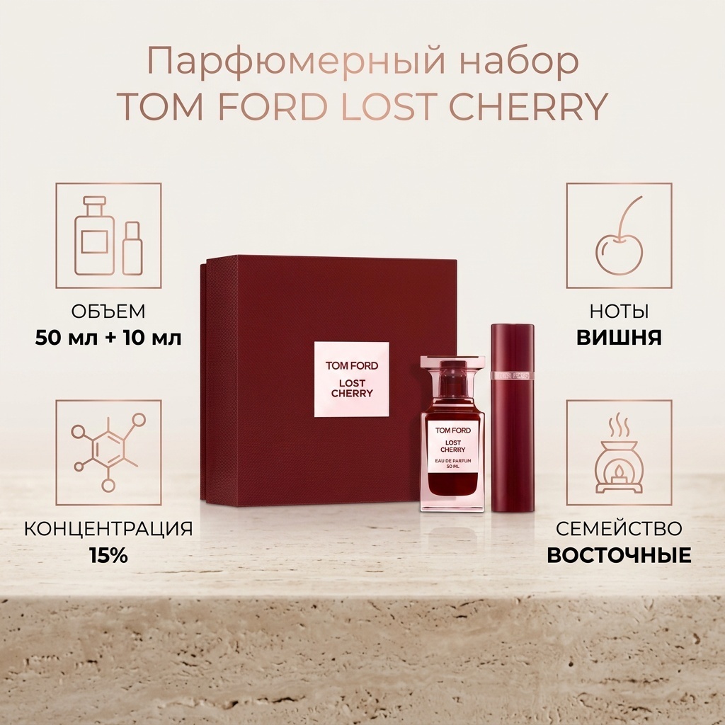 TOM FORD Lost Cherry парфюмерный набор 50 мл, унисекс
