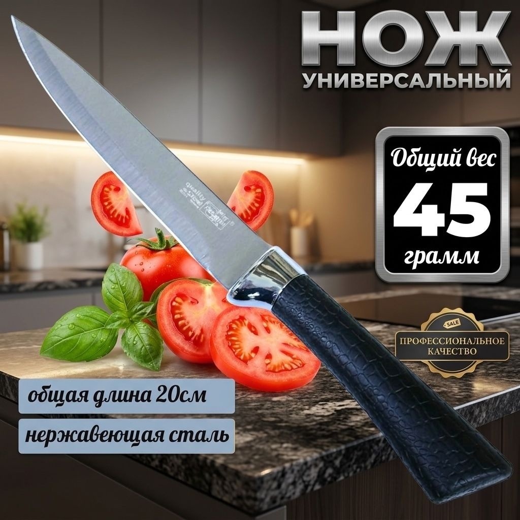 Нож универсальный StatiX, лезвие: нержавеющая сталь 1 шт