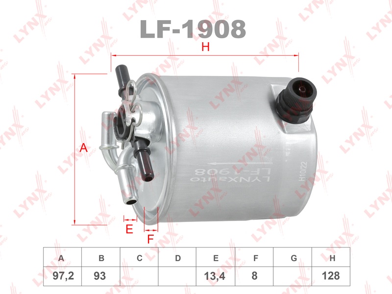 LYNXauto топливный фильтр LF1908