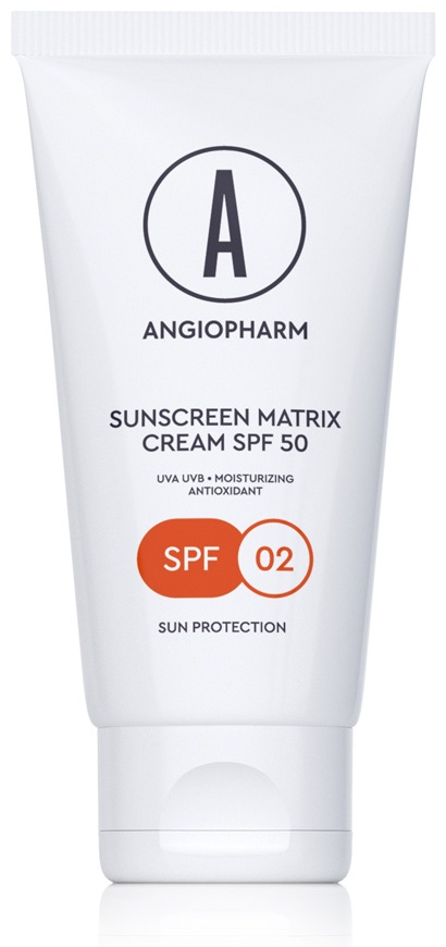 ANGIOPHARM крем Sunscreen Cream SPF50 для лица и зоны декольте 50 мл