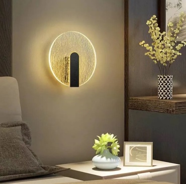 Бра настенный LED, черный, прозрачный