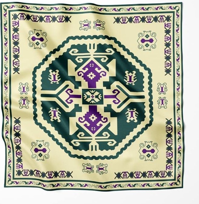 Платок KHANS шелк 90 x 90 см