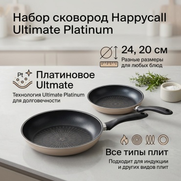 Набор сковородок Happycall 2 в 1